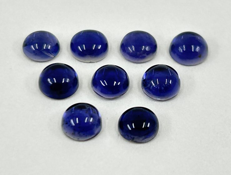 Iolite Round Shape Cabochon Loose Gemstones in 3.5mm & 4.5mm for Jewellery Making