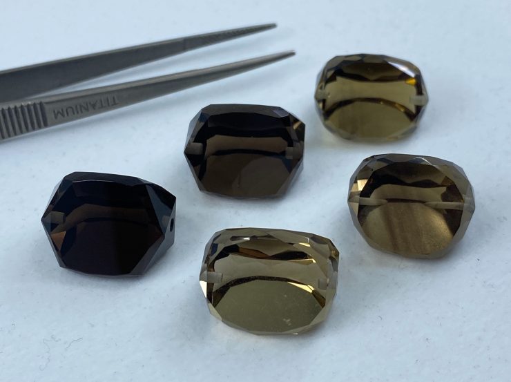 il fullxfull.5558558713 7hhb scaled Smoky Quartz Faceted Side Drilled Three-Sided Swivel Loose Gemstones in 14x10mm, 18x13mm, 20x15mm, 22x16mm & 25x18mm for Jewellery Making