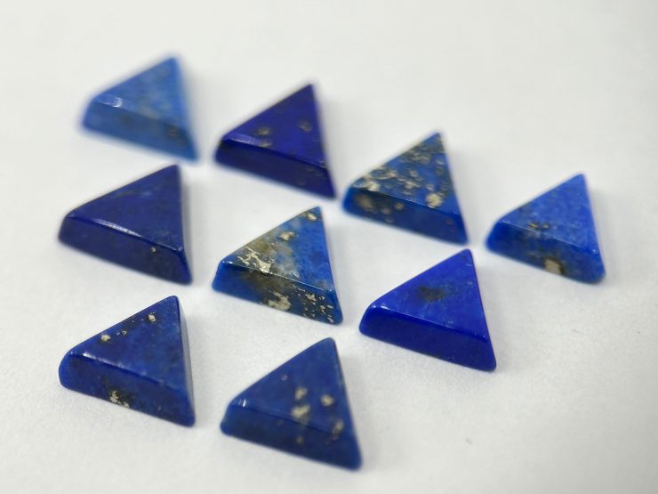 il fullxfull.5608157516 6dp1 scaled Lapis Lazuli Triangle Shape SBBT (Single Bevel Buff Top) Loose Gemstones in 6mm for Jewellery Making