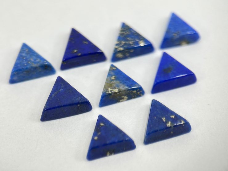 il fullxfull.5608157520 e61p scaled Lapis Lazuli Triangle Shape SBBT (Single Bevel Buff Top) Loose Gemstones in 6mm for Jewellery Making