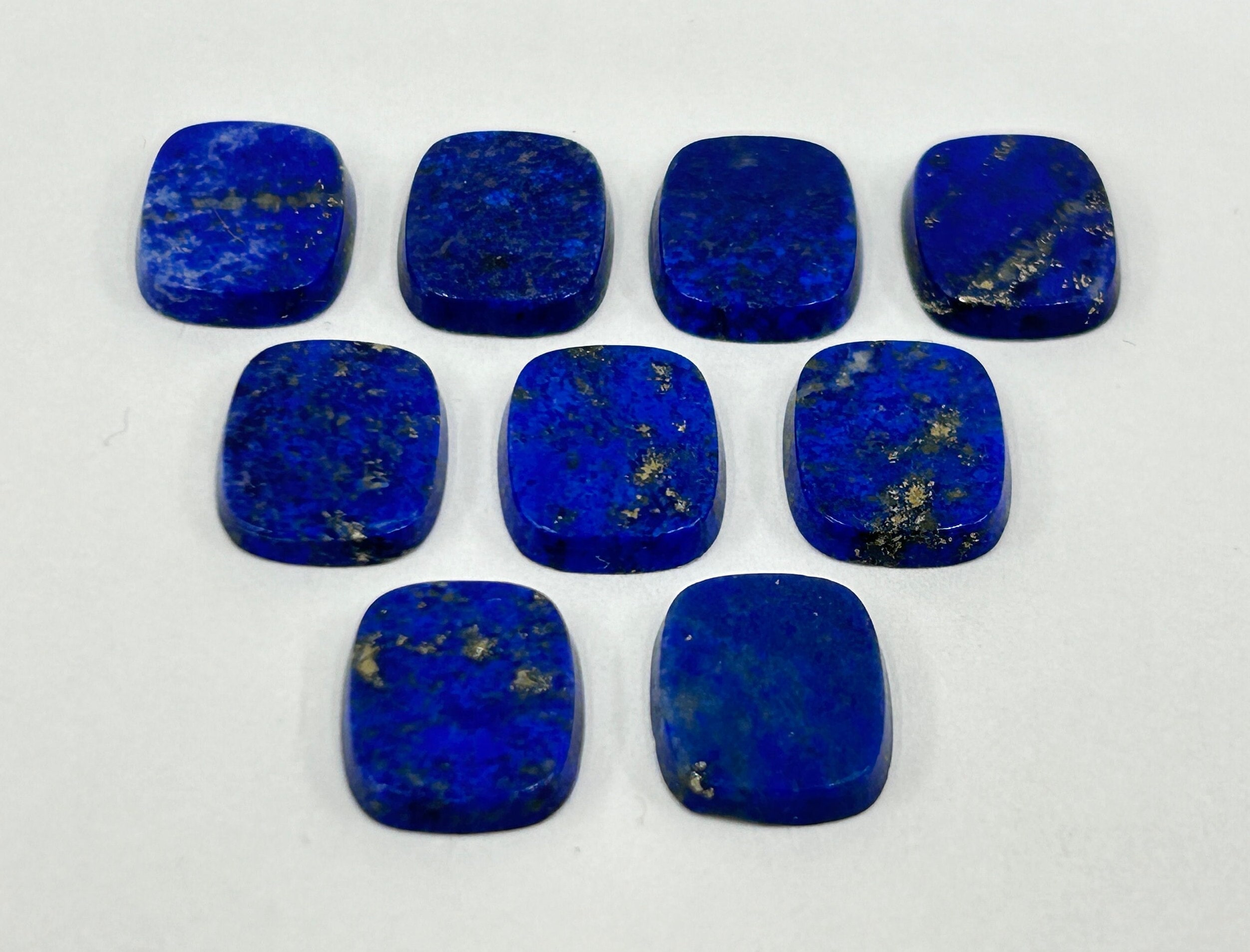 Lapis Lazuli Antique/Cushion Shape SBBT (Single Bevel Buff Top) Loose Gemstones in 10x8mm, 12x10mm, 14x12mm & 16x14mm for Jewellery Making