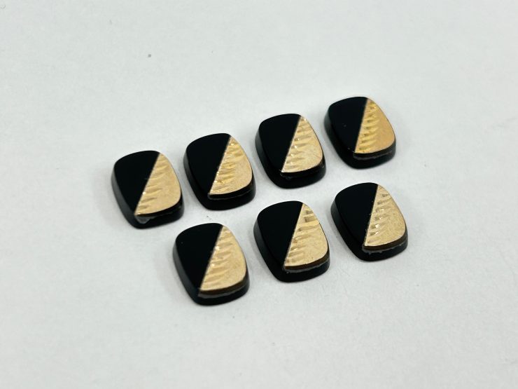 il fullxfull.5612317432 c7bn scaled Onyx Antique/Cushion Shape SBBT with 9ct Gold Debossed Half Stroke Pattern Loose Gemstones in 8x6mm for Jewellery Making