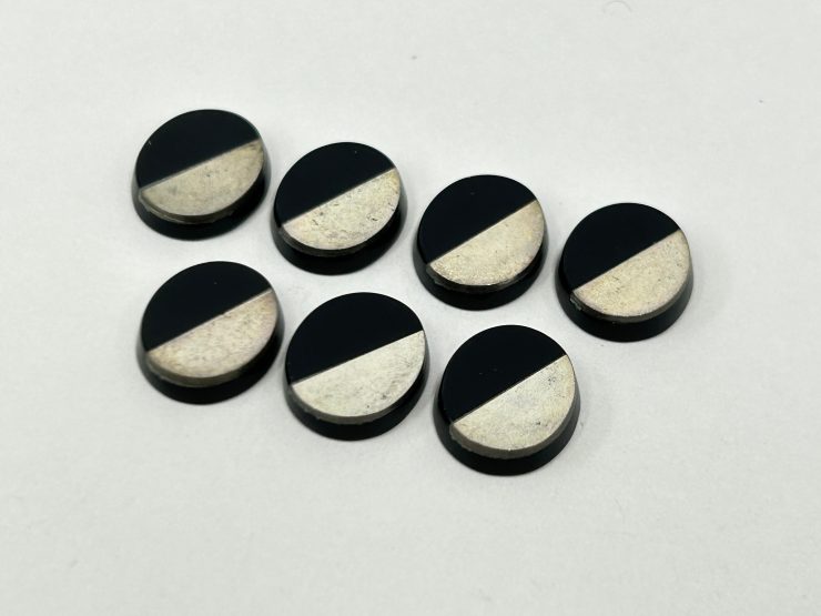 il fullxfull.5612335102 7kmk scaled Onyx Oval Shape SBBT (Single Bevel Buff Top) with Silver Half Pattern Loose Gemstones in 12x10mm for Jewellery Making