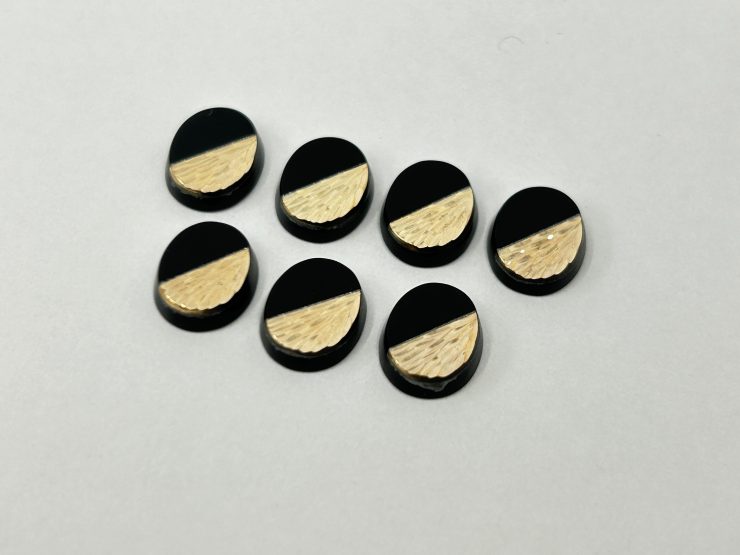 il fullxfull.5612411894 bwqh scaled Onyx Oval Shape SBBT (Single Bevel Buff Top) with 9ct Gold Sunray Pattern Loose Gemstones in 10x8mm for Jewellery Making