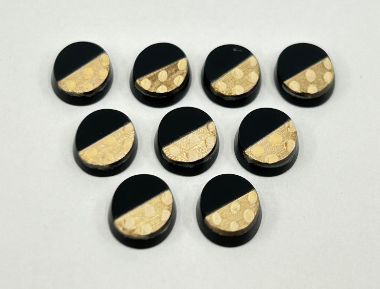 il fullxfull.5660488061 358t scaled Onyx Oval Shape SBBT (Single Bevel Buff Top) with 9ct Gold Debossed Dotted Pattern Loose Gemstones in 10x8mm for Jewellery Making