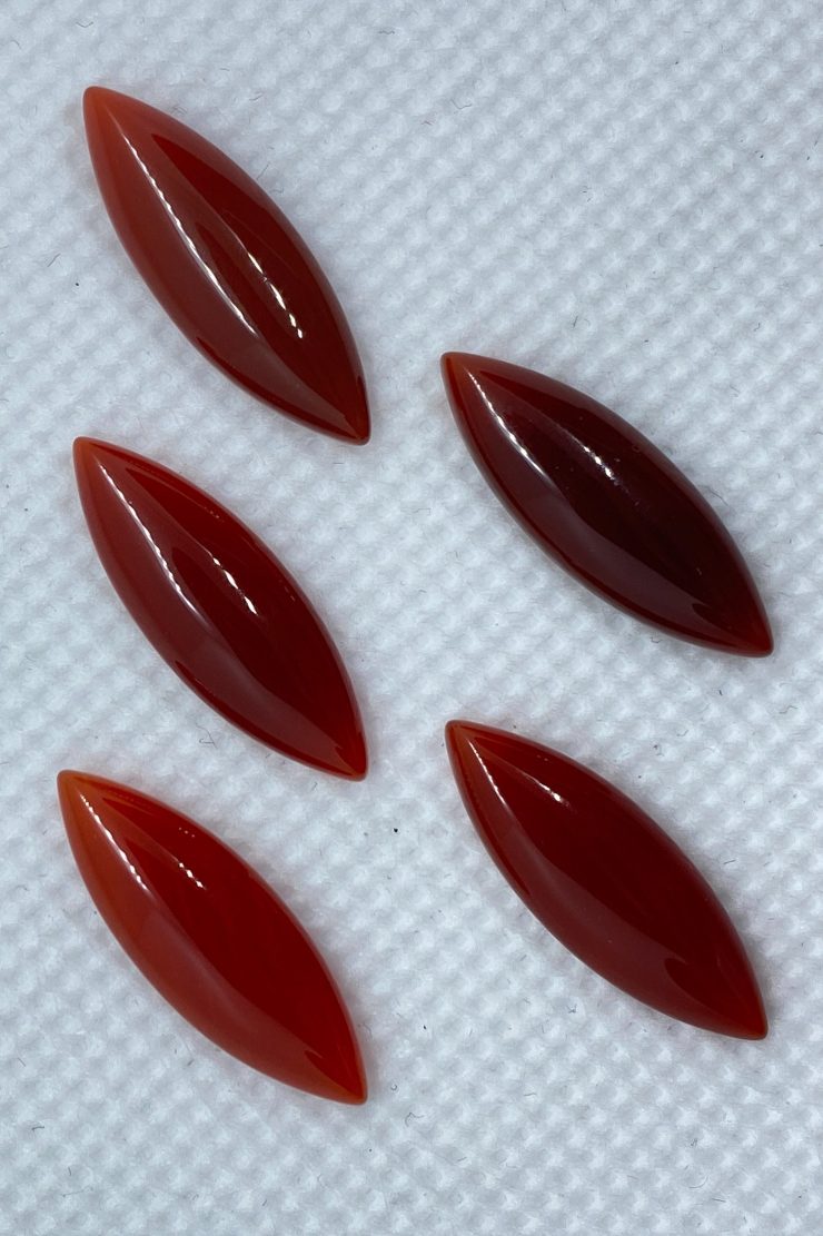 il fullxfull.3237473119 jrtg scaled Carnelian Cabochon Loose Marquise Gemstones in 25x10mm for Jewellery Making - Lots of 2, 5, or 10 Pieces