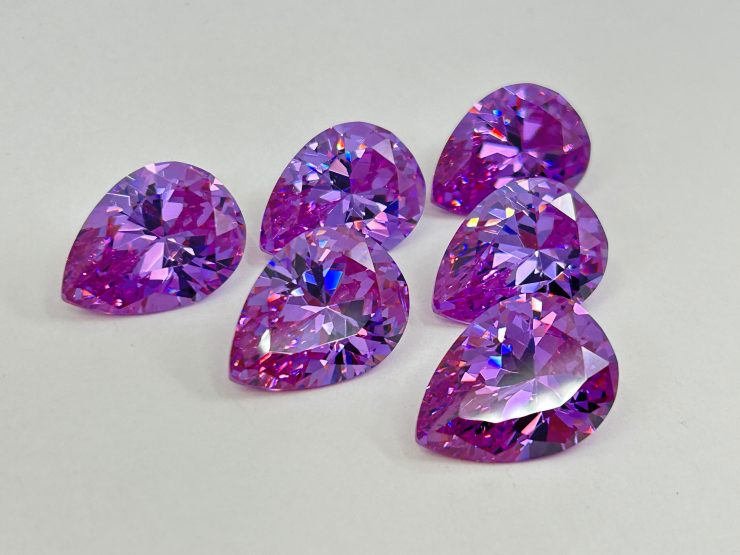 il fullxfull.5763601942 o7t7 scaled Lavender Purple Cubic Zirconia (Synthetic) Pear Shape Faceted Loose Gemstones In 25x18mm For Jewellery Making