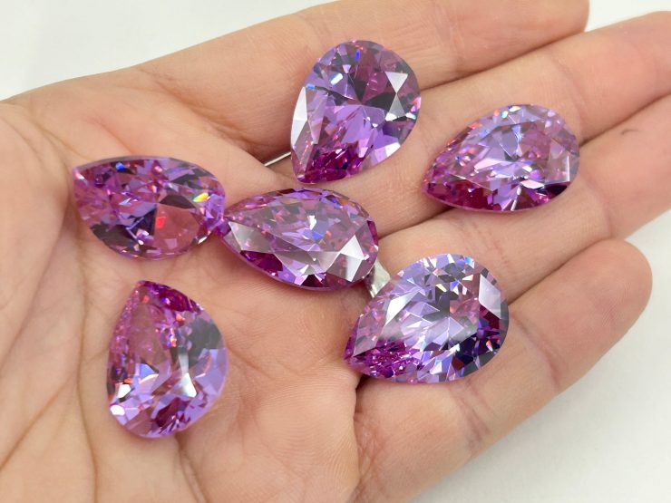 il fullxfull.5763602124 dojm scaled Lavender Purple Cubic Zirconia (Synthetic) Pear Shape Faceted Loose Gemstones In 25x18mm For Jewellery Making