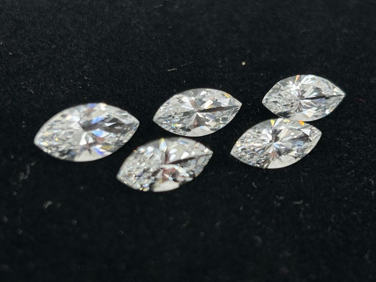 il fullxfull.5859548840 1wd6 scaled White YAG (lab-grown) Marquise Shape Faceted Loose Gemstones in 6x3mm, 8x4mm, 10x5mm & 12x6mm for Jewellery Making