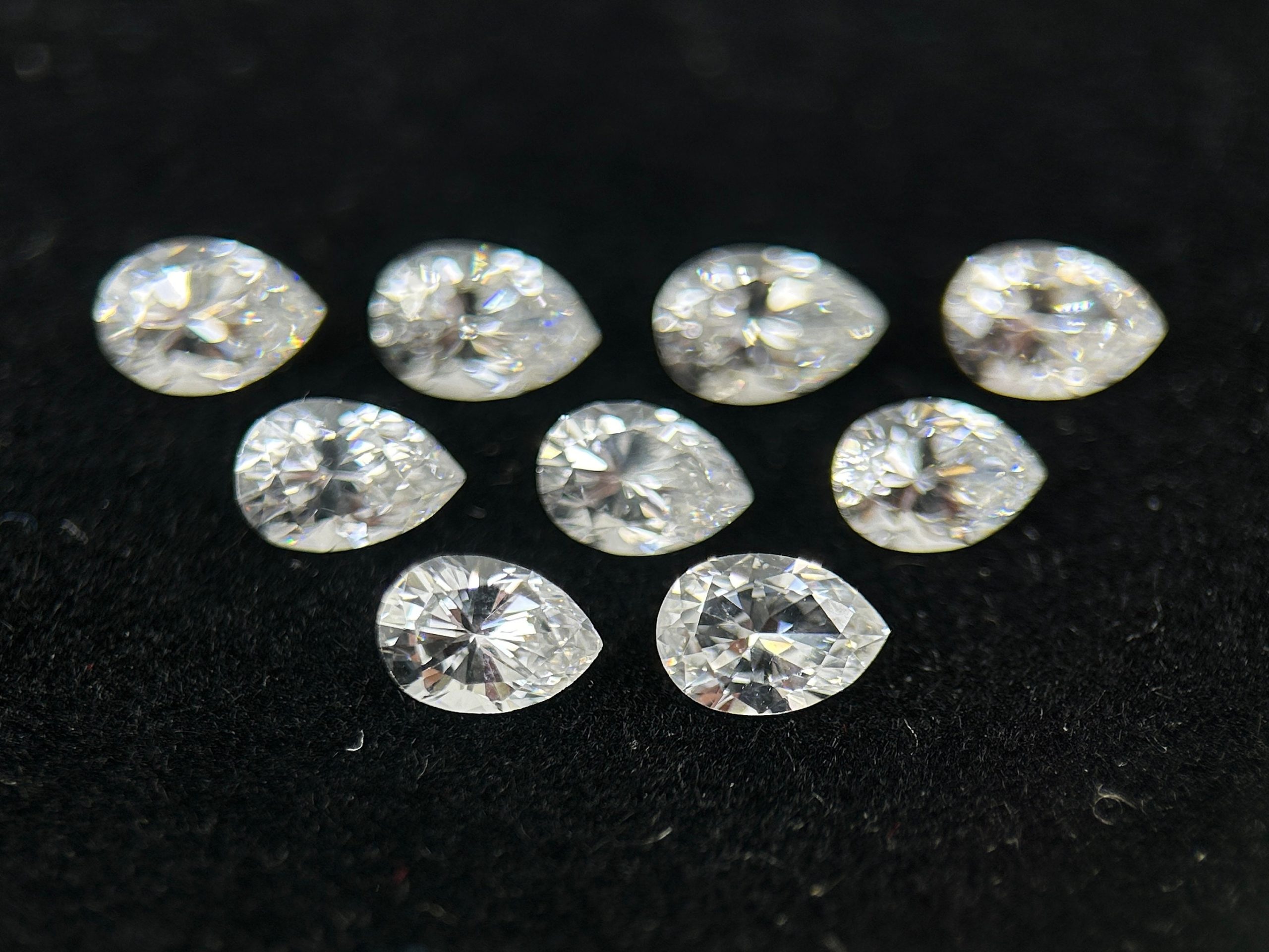 il fullxfull.5859562072 exdk scaled White YAG (lab-grown) Pear Shape Faceted Loose Gemstones in 6x4mm for Jewellery Making