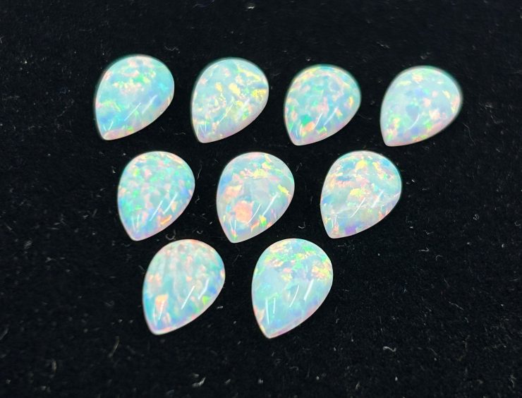 Synthetic Opal Pear Shape Loose Gemstones in 7x5mm & 9x6mm for Jewellery Making