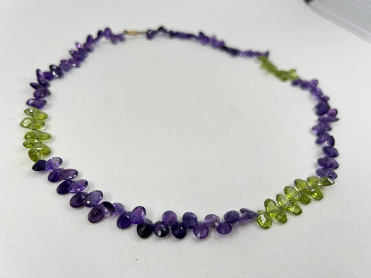 il fullxfull.6025566380 2gm6 scaled 18 Inch Faceted Oval Amethyst & Peridot Beaded Necklace (7x5mm Gemstones) with 9 Carat Gold Clasp