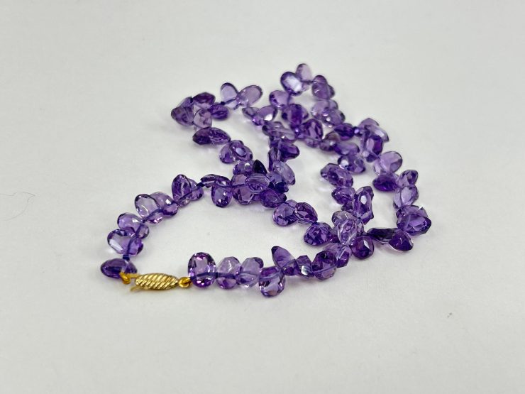 il fullxfull.6025601278 rpl7 scaled 18 Inch Faceted Oval Amethyst Beaded Necklace (8x6mm Gemstones) with 9 Carat Gold Fish Hook Clasp