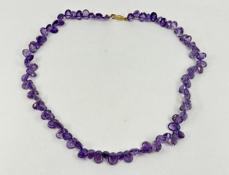 il fullxfull.6025604200 s3m2 scaled 18 Inch Faceted Oval Amethyst Beaded Necklace (8x6mm Gemstones) with 9 Carat Gold Fish Hook Clasp