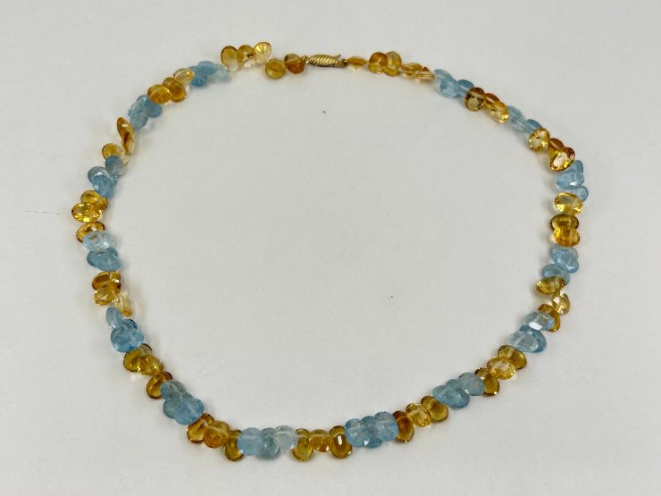 il fullxfull.6025620490 h0nx scaled 16 Inch Faceted Oval Mixed Aquamarine & Citrine Beaded Necklace (8x6mm Gemstones) with 9 Carat Gold Fish Hook Clasp