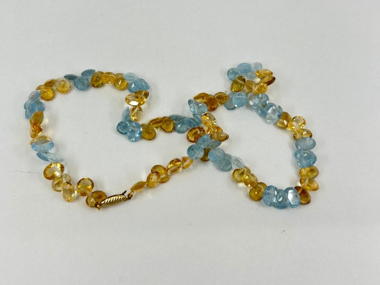 il fullxfull.6025620590 esdc scaled 16 Inch Faceted Oval Mixed Aquamarine & Citrine Beaded Necklace (8x6mm Gemstones) with 9 Carat Gold Fish Hook Clasp