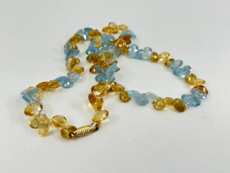 il fullxfull.6025620592 o75t scaled 16 Inch Faceted Oval Mixed Aquamarine & Citrine Beaded Necklace (8x6mm Gemstones) with 9 Carat Gold Fish Hook Clasp