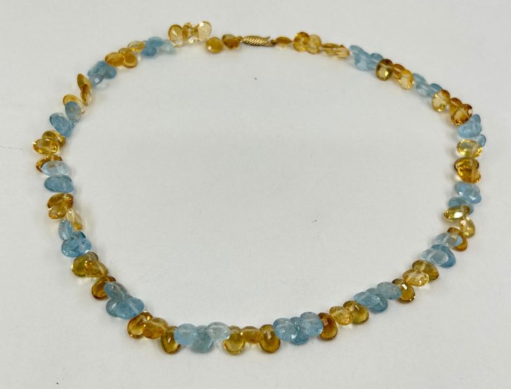 il fullxfull.6025625390 3g4c scaled 16 Inch Faceted Oval Mixed Aquamarine & Citrine Beaded Necklace (8x6mm Gemstones) with 9 Carat Gold Fish Hook Clasp