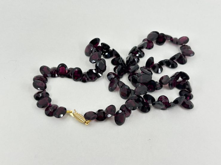 il fullxfull.6025632596 ldr4 scaled 17 Inch Faceted Garnet Beaded Necklace (8x6mm Gemstones) with 9 Carat Gold Clasp