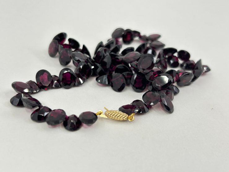 il fullxfull.6025632610 1pn4 scaled 17 Inch Faceted Garnet Beaded Necklace (8x6mm Gemstones) with 9 Carat Gold Clasp