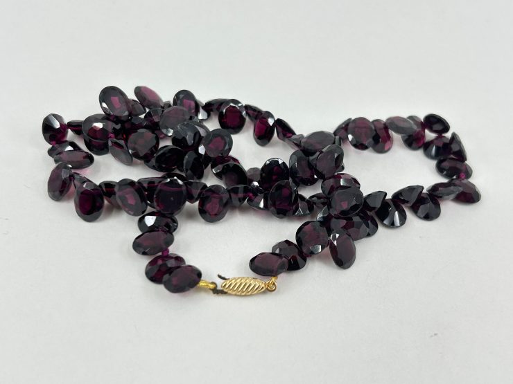 il fullxfull.6025633586 gcef scaled 17 Inch Faceted Garnet Beaded Necklace (8x6mm Gemstones) with 9 Carat Gold Clasp