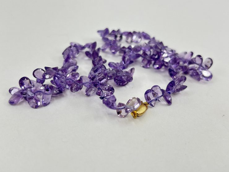 il fullxfull.6025658110 hyfo scaled 17 Inch Faceted Pear Shape Amethyst Beaded Necklace (7x5mm Gemstones) with 9 Carat Gold Clasp