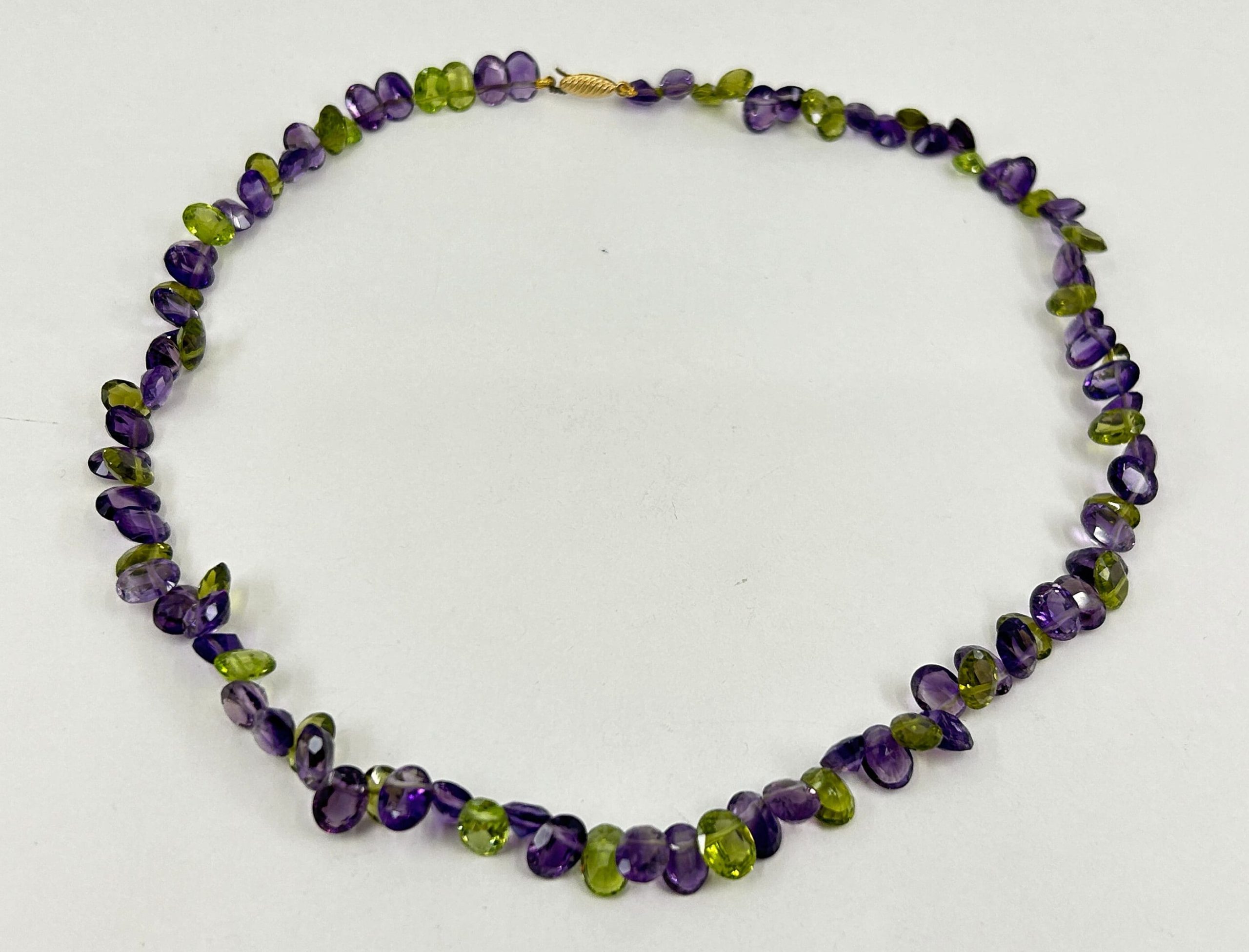 il fullxfull.6073678837 mqs6 scaled 17 Inch Faceted Oval Amethyst & Peridot Beaded Necklace (8x6mm Gemstones) with 9 Carat Gold Fish Hook Clasp