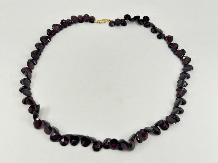 il fullxfull.6073699145 fvis scaled 17 Inch Faceted Garnet Beaded Necklace (8x6mm Gemstones) with 9 Carat Gold Clasp