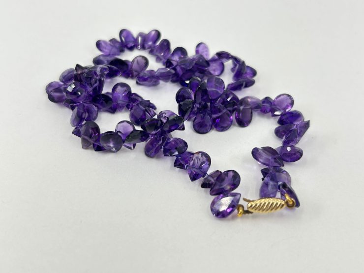 il fullxfull.6073731943 r3ps scaled 16 Inch Faceted Pear Shape Amethyst Beaded Necklace (9x6mm Gemstones) with 9 Carat Gold Clasp