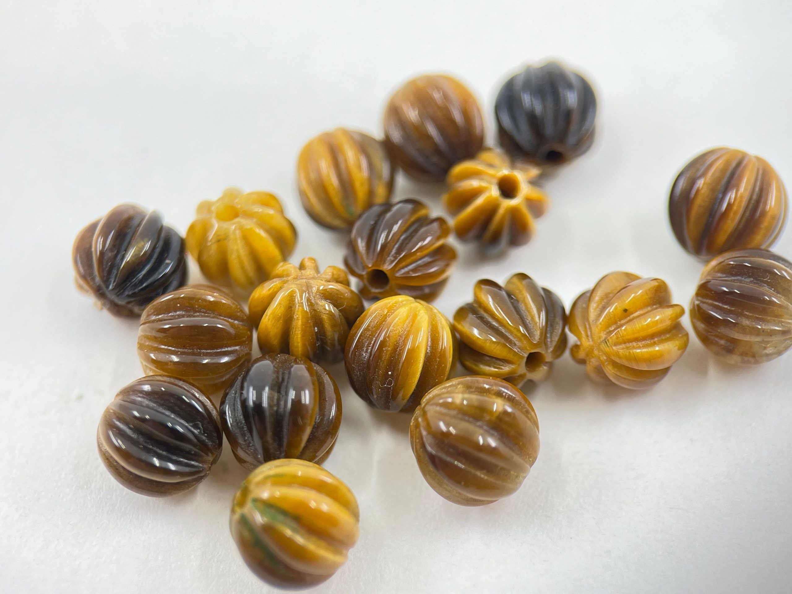 il fullxfull.5956916880 2q5z scaled 80 Pieces of 6mm Raffled Tiger Eye Half Drilled Bead Gemstones for Jewellery Making