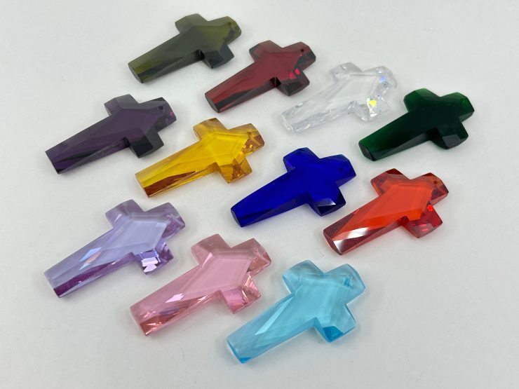 il fullxfull.6071708930 t7mu scaled Crucifix/Cross Faceted Mixed Colour Loose Gemstone Charms with 1mm Hole in Sizes from 10x6mm up to 40x23mm for Jewellery Making