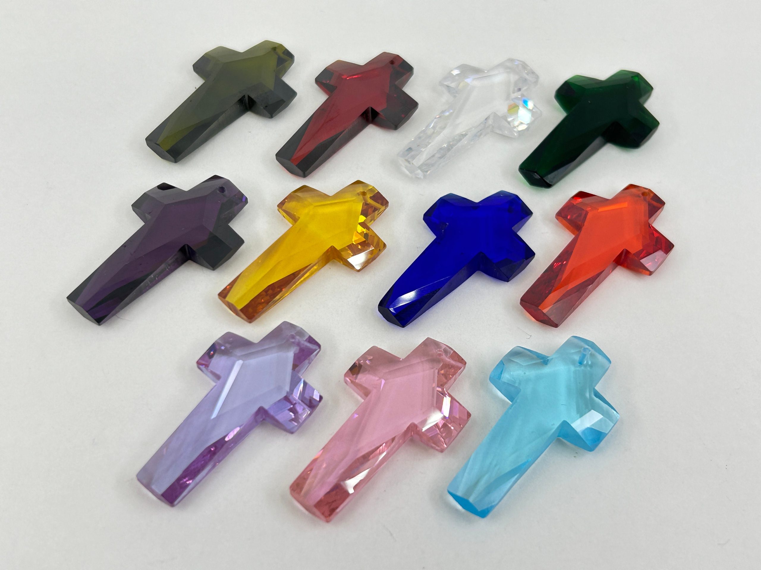 il fullxfull.6071708932 7758 scaled Crucifix/Cross Faceted Mixed Colour Loose Gemstone Charms with 1mm Hole in Sizes from 10x6mm up to 40x23mm for Jewellery Making