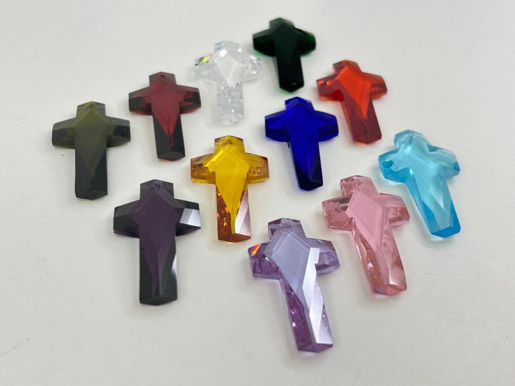 il fullxfull.6071709478 qlwb scaled Crucifix/Cross Faceted Mixed Colour Loose Gemstone Charms with 1mm Hole in Sizes from 10x6mm up to 40x23mm for Jewellery Making