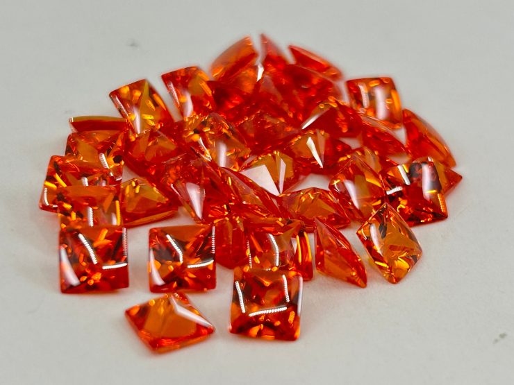 il fullxfull.6117942256 4wbd scaled Tangerine Cubic Zirconia (Synthetic) Buff Top Square Shape Loose Gemstones In 6mm, 8mm & 10mm for Jewellery Making