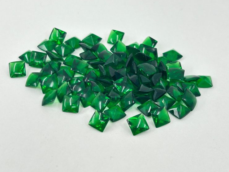 il fullxfull.6118659286 ihqg scaled Emerald Coloured Glass (Synthetic) Buff Top Square Shape Loose Gemstones in 6mm & 8mm for Jewellery Making