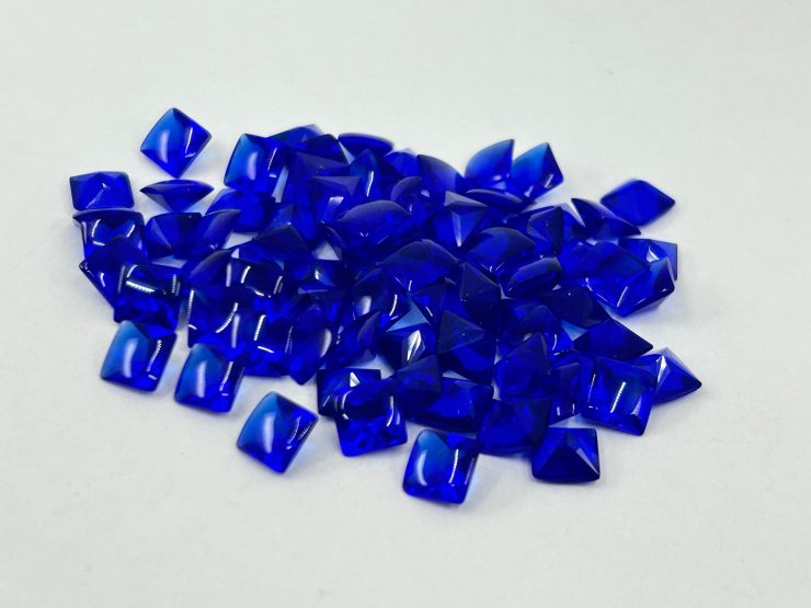 il fullxfull.6118667982 k1fg scaled Sapphire Coloured Glass (Synthetic) Buff Top Square Shape Loose Gemstones in 6mm, 8mm & 10mm for Jewellery Making