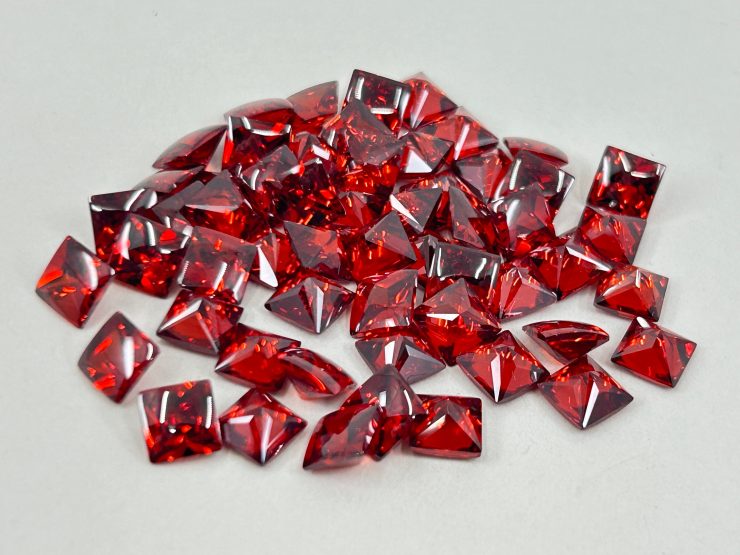 il fullxfull.6166046061 o1f1 scaled Garnet Cubic Zirconia (Synthetic) Buff Top Square Shape Loose Gemstones In 6mm, 8mm & 10mm for Jewellery Making