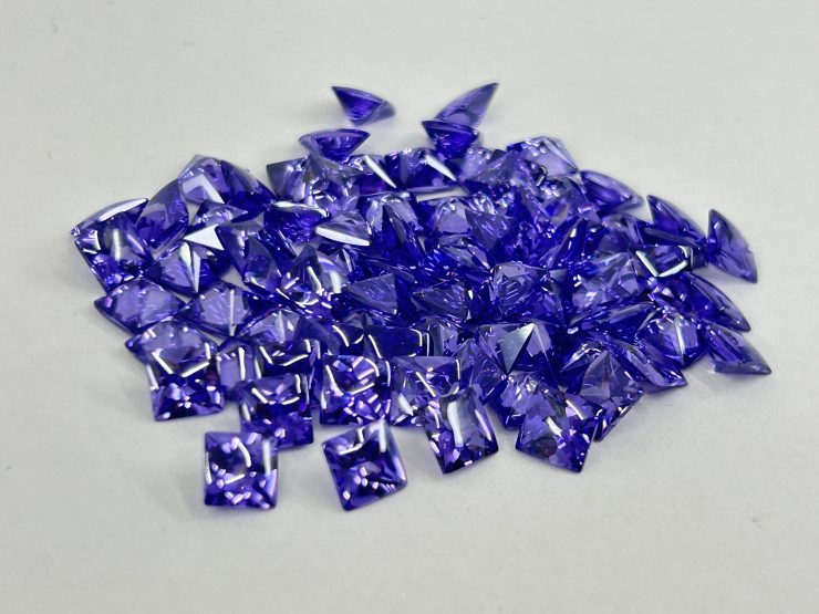 il fullxfull.6166076033 ko26 scaled Tanzanite Cubic Zirconia (Synthetic) Buff Top Square Shape Loose Gemstones In 6mm, 8mm & 10mm for Jewellery Making