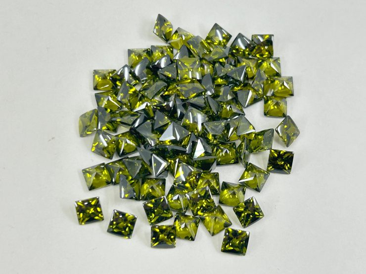 il fullxfull.6166081037 r00w scaled Green Tourmaline Cubic Zirconia (Synthetic) Buff Top Square Shape Loose Gemstones In 6mm, 8mm & 10mm for Jewellery Making